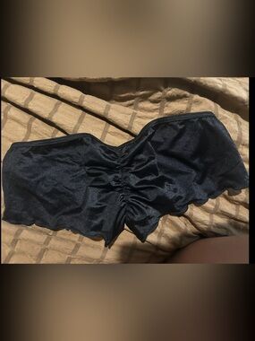 Black Satin low rise cheeky boyshorts